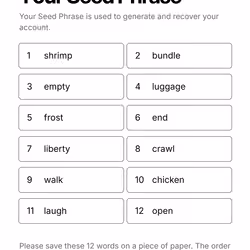 Your Seed Phrase #460