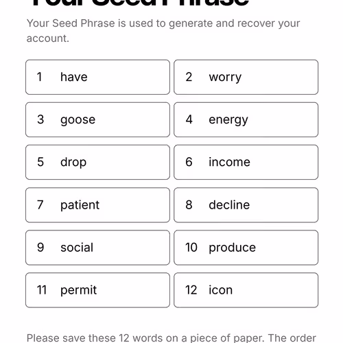 Your Seed Phrase #163