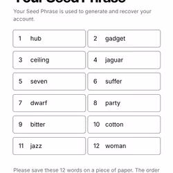 Your Seed Phrase #468
