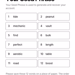 Your Seed Phrase #482