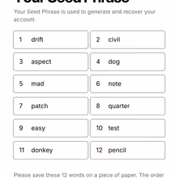 Your Seed Phrase #047