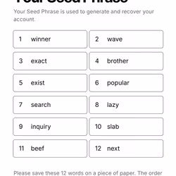 Your Seed Phrase #458