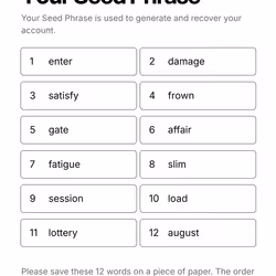 Your Seed Phrase #043