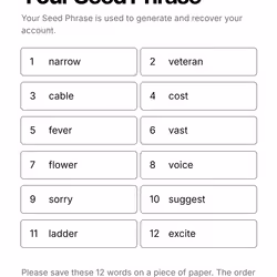 Your Seed Phrase #469