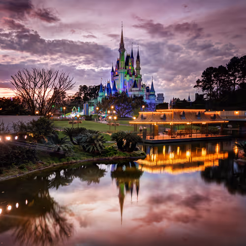 Beautiful Cinderella's Castle at Sunset #0266