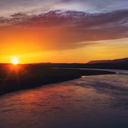 A Lonely River at Sunset #0640