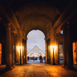 Arriving at the Louvre in the Late Evening #0626