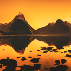 A Reflective Morning in Milford Sound #0297