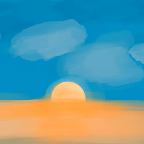 The sun is setting