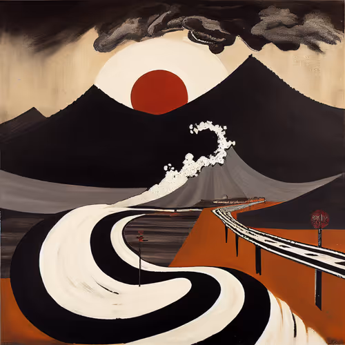 Ukiyo-e Landscape by Warwick #638