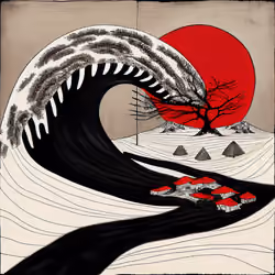 Ukiyo-e Landscape by Warwick #240