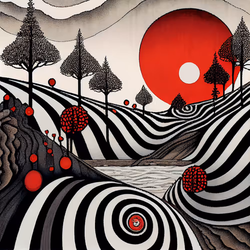 Ukiyo E Landscape By Warwick