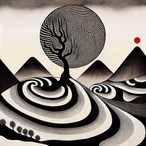 Ukiyo E Landscape By Warwick