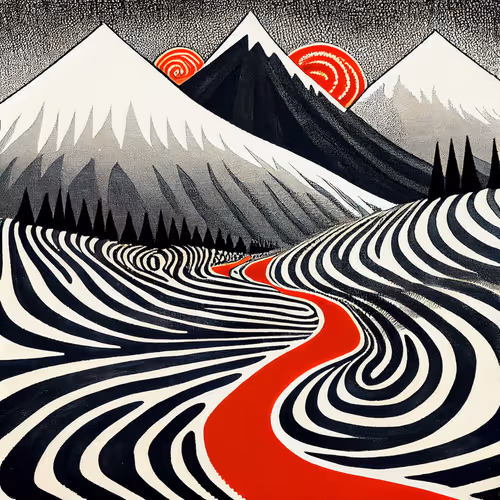 Ukiyo E Landscape By Warwick