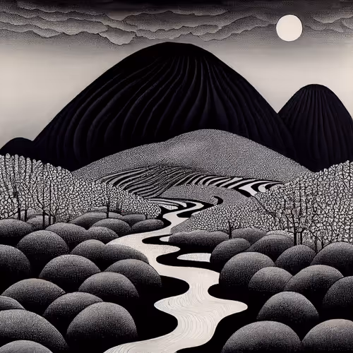 Ukiyo E Landscape By Warwick