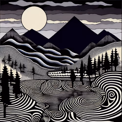 Ukiyo E Landscape By Warwick