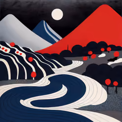 Ukiyo-e Landscape by Warwick #578
