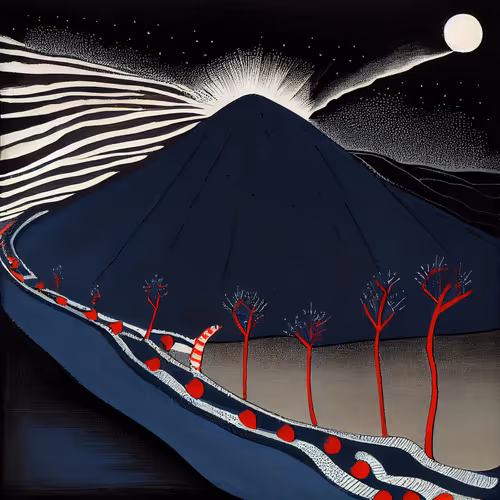 Ukiyo E Landscape By Warwick