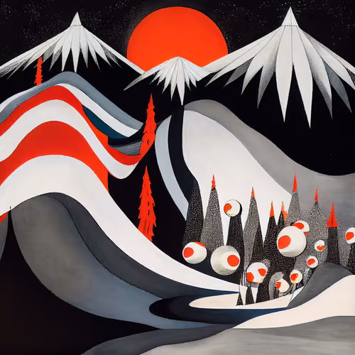Ukiyo E Landscape By Warwick