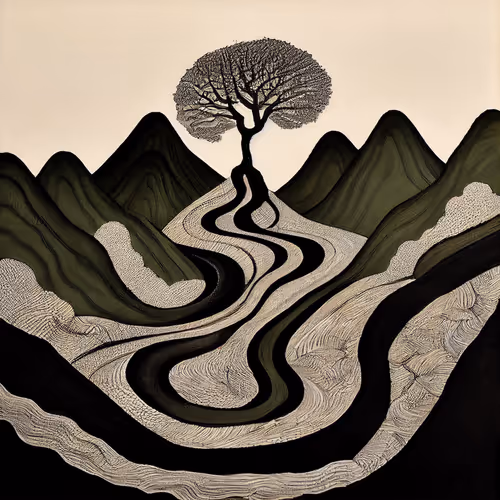 Ukiyo E Landscape By Warwick