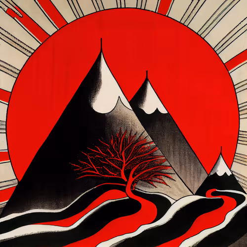 Ukiyo E Landscape By Warwick