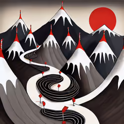 Ukiyo-e Landscape by Warwick #493