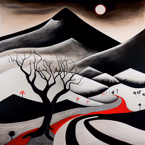 Ukiyo E Landscape By Warwick