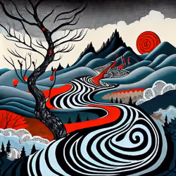 Ukiyo-e Landscape by Warwick #501