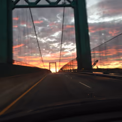 Warp Speed - Los Angeles California Vincent Thomas Bridge Royalty Free Photography