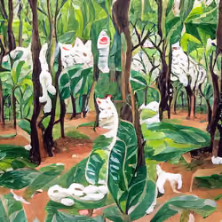 Cats and Rubber Trees
