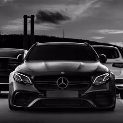 Black & White Mercedes Benz C63s AMG