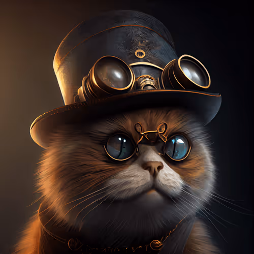 Steampunk Victorian Cat #16