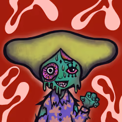 Lou#027 green zombie Lou