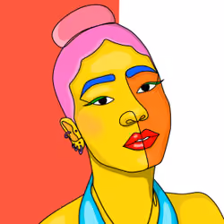 Neo-Pop Cubist Woman №28 : Akosua