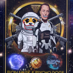 PSYCHODOGE.IO - OUR BELOVED PSYCHO DOGE CHARACTER ACTION FIGURE 7/100