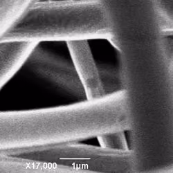 The microstructure of a face mask filter. 