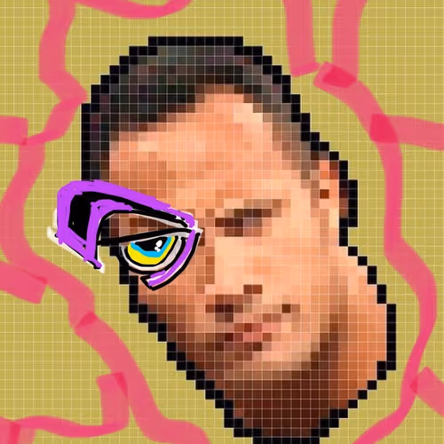  Graffiti  with Pixel Dwayne Johnson "The Rock"