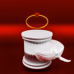 Garnet Ring and Whale