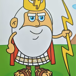Zeus , King of the gods and ruler of Mount Olympus