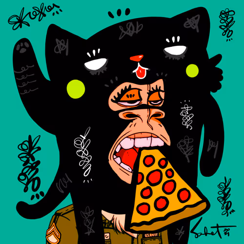 Ugly Kitties by Sabet #156 (Ugly Kitties x Bored Apes Yacht Club Edition)