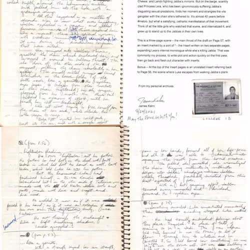 Return Of The Jedi Original Manuscript Pages