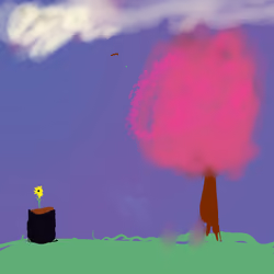 A Flower in a Spring Night