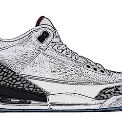 gK Retro Free Throw Line White Cement