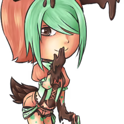 Melted Chocolate Mint Bunny