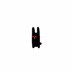 Happy black rabbit #50
