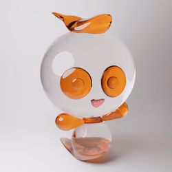 Mitama-crystal parts orange #053