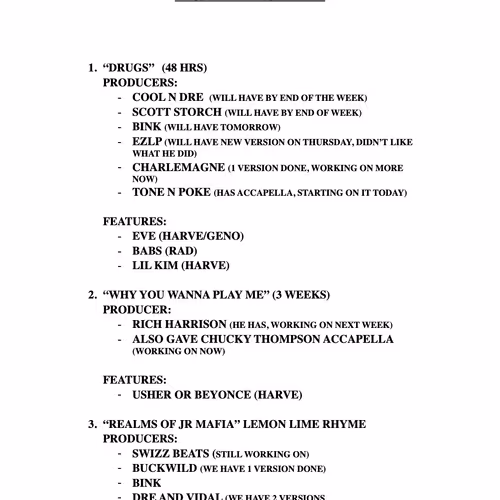 Biggie Duets The final Chapter(final Notorious BIG Making of the album creative notes and updates) 2