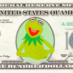 Crypto Banknote 100$ Kermit the Frog fron China #A00000035A