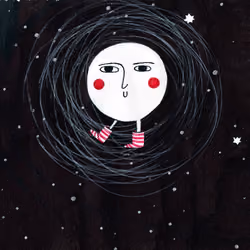The Moon walks in the sky