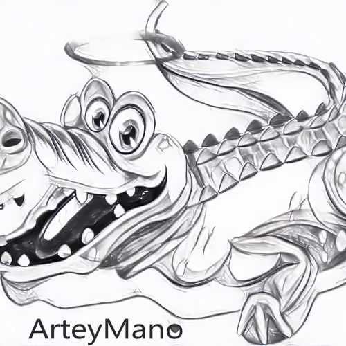 Exclusive Smug Crocodile sketch.